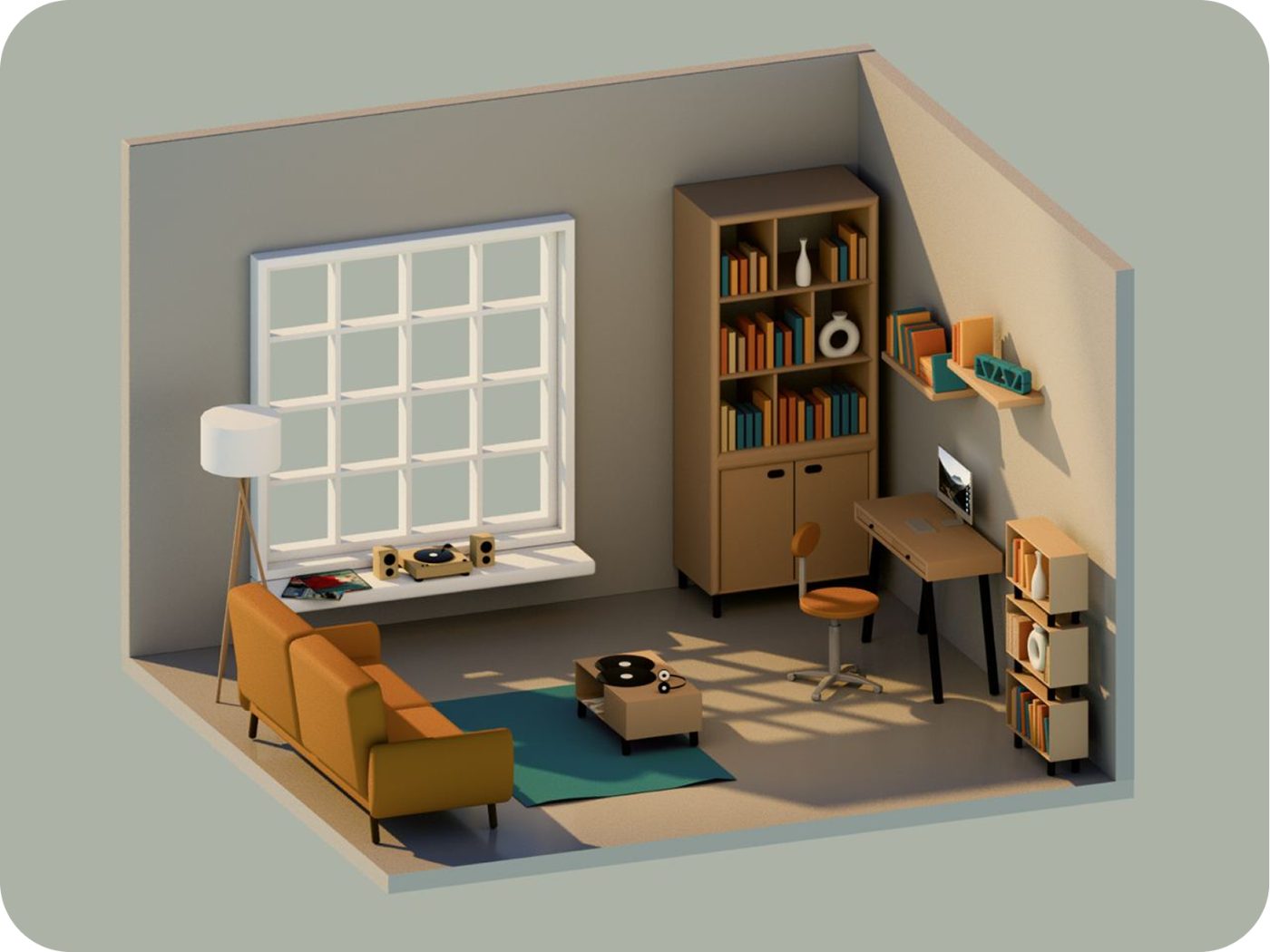 3D room render